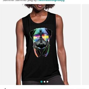 Sofra DJ Pug Racerback Tank Top